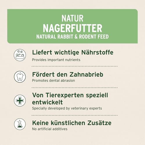 AniForte Natur Nagerfutter 10 Liter u.a. für Hamster, Meerschweinchen, Kaninchen, Chinchilla- Naturprodukt für Nager - 3