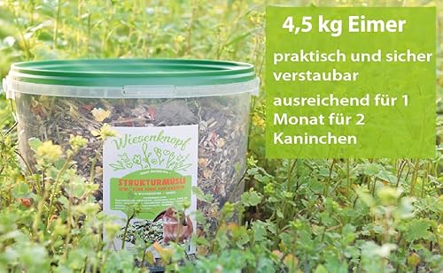 4,5 kg Kaninchenfutter Wiesenknopf Strukturfutter mit Kräuter - 2