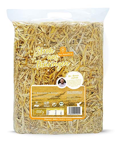 HEU-HEINRICH® 1 kg Bio – Stroh – weiches Einstreu für Ihr Heimtier - 2