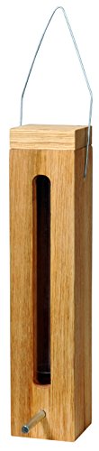 Luxus Vogelhaus Edler Futterspender Holz Eiche