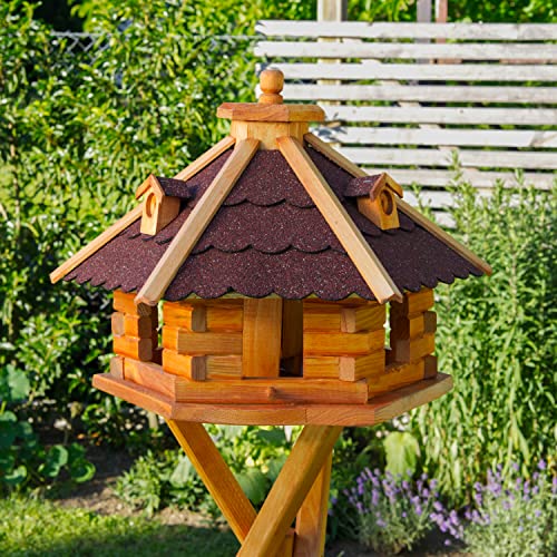 Vogelhaus von klein bis Riesig XXL Futterhaus Futterhäuschen Vogelvilla V18, Vogelfutterhaus aus Holz - 2