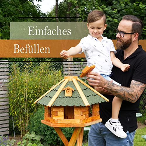 Vogelhaus von klein bis Riesig XXL Futterhaus Futterhäuschen Vogelvilla V18, Vogelfutterhaus aus Holz - 3