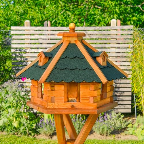 Vogelhaus XXL mit Solarbeleuchtung Futtersilo
