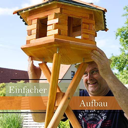Sechseckiges Vogelhaus mit Ständer Bitumschindeln - 3