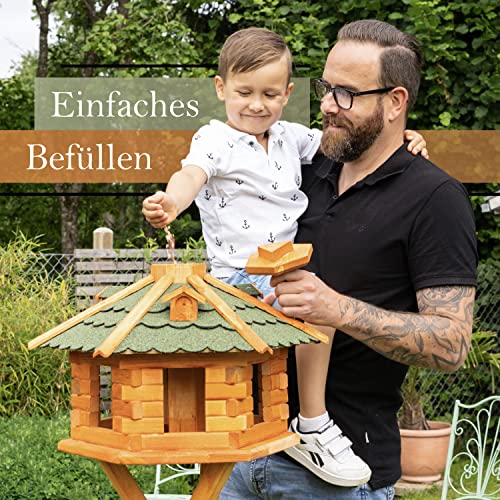 Sechseckiges Vogelhaus mit Ständer Bitumschindeln - 4