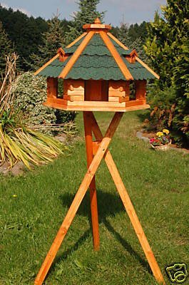XXL Vogelhaus Vogelhäuschen Bitumschindeln Gauben Ständer