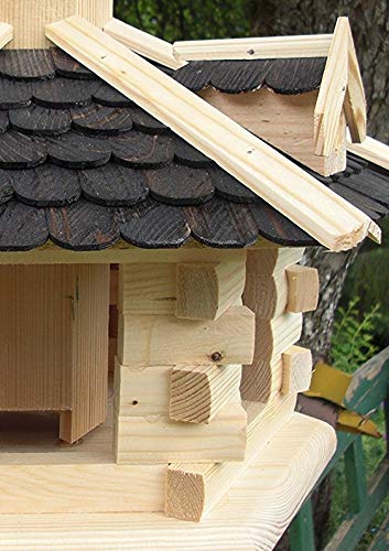 Vogelhaus-Gaube Groß (V31) Vogelhäuser Vogelfutterhaus Vogelhäuschen-aus Holz- - 4