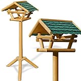 Vogelhaus Vogelhäuschen Futterstation Futterhaus mit Ständer - Bitumendach