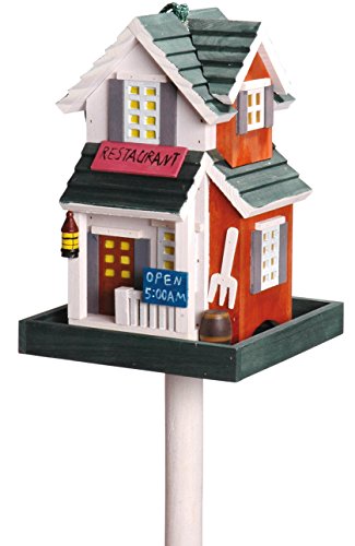 dobar 25307FSC Detailverliebtes Vogelhaus mit Ständer