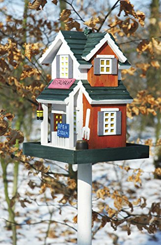 dobar 25307FSC Detailverliebtes Vogelhaus mit Ständer im Western-Design - 2