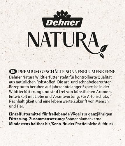 Dehner Natura Wildvogelfutter, geschälte Sonnenblumenkerne, 10 kg - 7