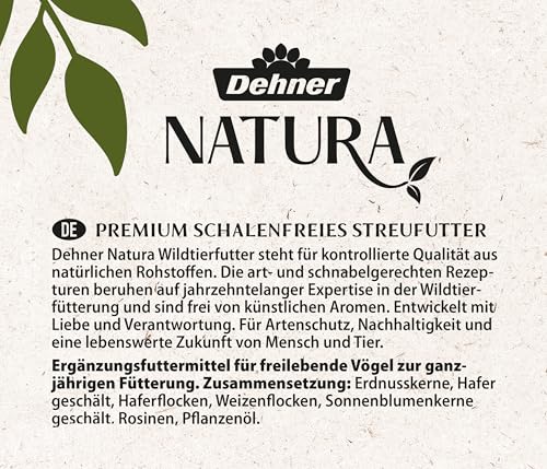 Dehner Natura Wildvogelfutter, schalenfreies Streufutter, 5 l (3.6 kg) - 6