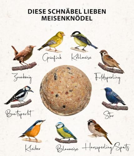 Dehner Natura Wildvogelfutter, Meisenknödel, mit Netz, 100 Stück (10 kg) - 5