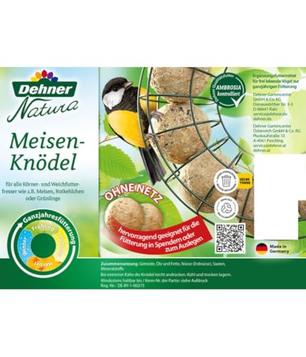 Dehner Natura Wildvogelfutter, Meisenknödel, ohne Netz, 100 Stück (10 kg) - 8