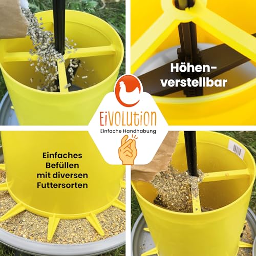 Futterautomat für Hühner 5 kg mit Füßen - 3