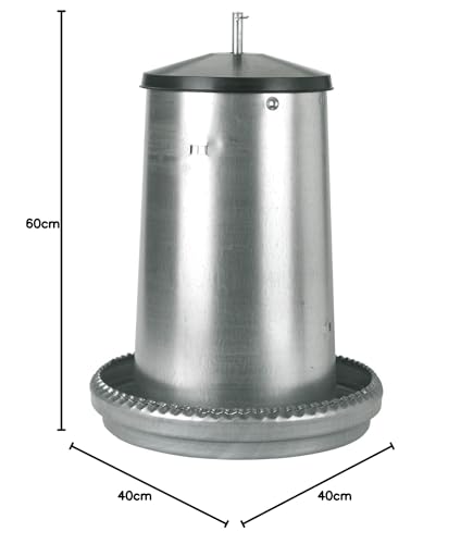 Kerbl 71102 Futterautomat für Küken / Junggeflügel verzinkt, 18 kg - 2