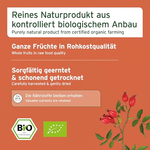 AniForte Hagebutten ganze Früchte naturrein 1 kg glutenfrei Vitamin C hoher Fruchtgehalt – Naturprodukt für Tiere - 4