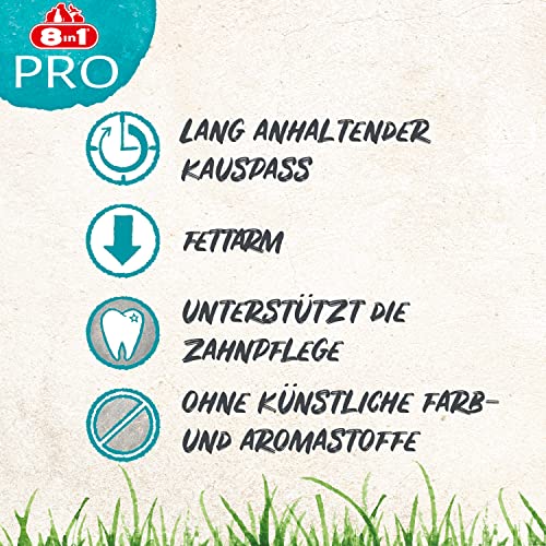 8in1 Delights Pro Dental Twisted Sticks (funktionaler und gesunder Kausnack, hochwertiges gedrehtes Hähnchenfleisch, Mineralien zur effektiven Plaqueentfernung bei Hunden), 35 Stück (190 g Beutel) - 5