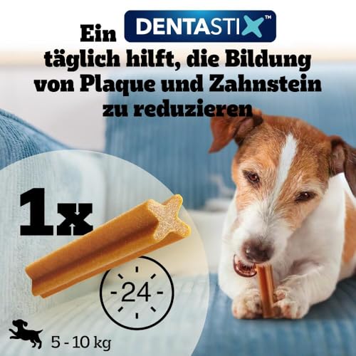Pedigree DentaStix Hundesnack für kleine Hunde (5-10kg), Zahnpflege-Snack mit Huhn und Rind, 1 Packung je 56 Stück (1 x 880 g) - 4
