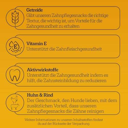Pedigree DentaStix Hundesnack für kleine Hunde (5-10kg), Zahnpflege-Snack mit Huhn und Rind, 1 Packung je 56 Stück (1 x 880 g) - 8
