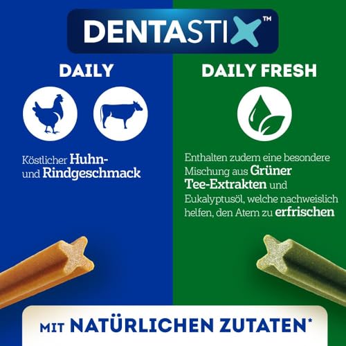 Pedigree DentaStix Hundesnack für kleine Hunde (5-10kg), Zahnpflege-Snack mit Huhn und Rind, 1 Packung je 56 Stück (1 x 880 g) - 9