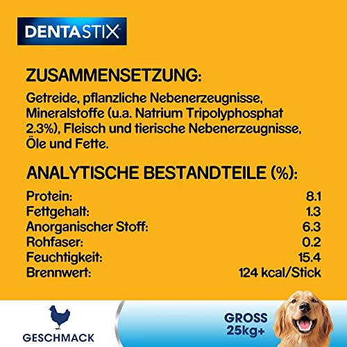 Pedigree DentaStix Hundesnack für große Hunde (25kg+), Zahnpflege-Snack mit Huhn und Rind, 1 Packung je 56 Stück (1 x 2.16 kg) - 3
