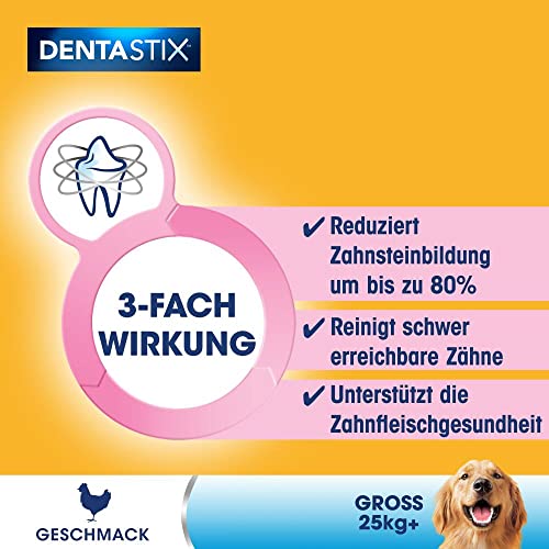 Pedigree DentaStix Hundesnack für große Hunde (25kg+), Zahnpflege-Snack mit Huhn und Rind, 1 Packung je 56 Stück (1 x 2.16 kg) - 6
