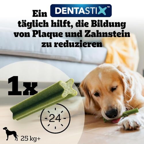Pedigree DentaStix Fresh Hundesnack für große Hunde (25kg+), Zahnpflege-Snack mit Eukalyptusöl und Grüner Tee-Extrakt, 4 Packungen je 28 Stück (4 x 1,08 kg) - 4