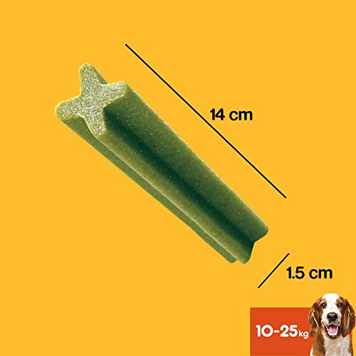 Pedigree DentaStix Fresh Hundesnack für mittelgroße Hunde (10-25kg), Zahnpflege-Snack mit Eukalyptusöl und Grüner Tee-Extrakt, 10 Packungen je 7 Stück (10 x 180 g) - 3
