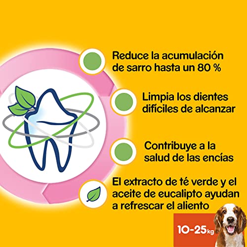Pedigree DentaStix Fresh Hundesnack für mittelgroße Hunde (10-25kg), Zahnpflege-Snack mit Eukalyptusöl und Grüner Tee-Extrakt, 10 Packungen je 7 Stück (10 x 180 g) - 7