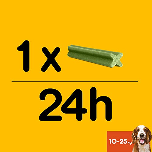 Pedigree DentaStix Fresh Hundesnack für mittelgroße Hunde (10-25kg), Zahnpflege-Snack mit Eukalyptusöl und Grüner Tee-Extrakt, 10 Packungen je 7 Stück (10 x 180 g) - 9