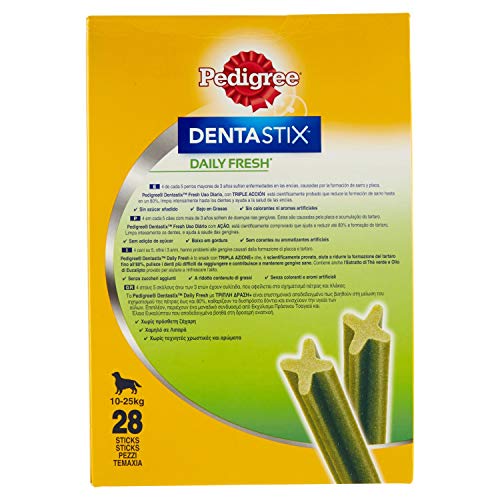 Pedigree DentaStix Fresh Snacks Multipack für mittelgrosse Hunde (10-25kg), 4 x 7 Stück, 1er Pack (1 x 720 g) - 3