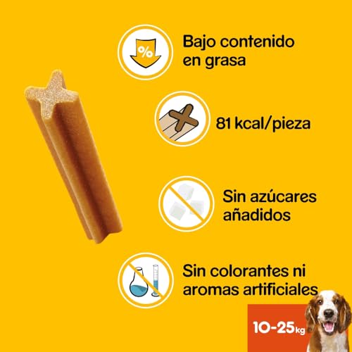 Pedigree DentaStix Hundesnack für mittelgroße Hunde (10-25kg), Zahnpflege-Snack mit Huhn und Rind, 1 Packung je 56 Stück (1 x 1.44 kg) - 4
