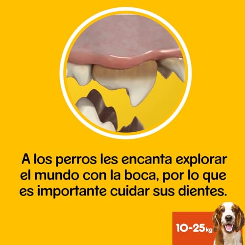 Pedigree DentaStix Hundesnack für mittelgroße Hunde (10-25kg), Zahnpflege-Snack mit Huhn und Rind, 1 Packung je 56 Stück (1 x 1.44 kg) - 6
