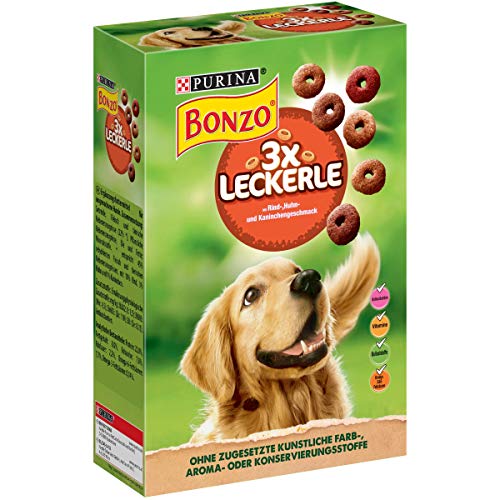 Bonzo 3 x Leckerle Hundesnack, 6er Pack (6 x 500 g)
