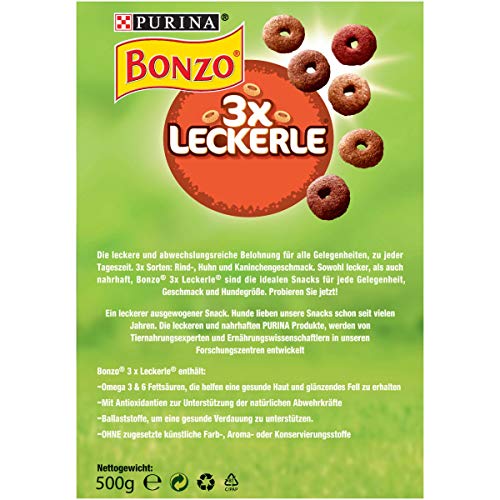 Bonzo 3 x Leckerle Hundesnack, 6er Pack (6 x 500 g) - 2