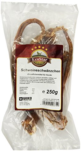 EcoStar Hunde Snack Schweineschwänzchen 250g, 2er Pack (2 x 250 g)