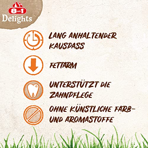 8in1 Delights Kauringe (gesunder Kausnack in Ringform für größere Hunde über 20 kg, hochwertiges Hähnchenfleisch), 3 Stück (119 g) - 4