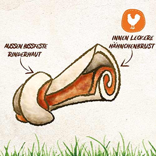 8in1 Delights Chicken Kauknochen Größe XS (gesunder Kausnack für sehr kleinere Hunde von 2 bis 12 kg, hochwertiges Hähnchenfleisch eingewickelt in Rinderhaut), 7 Stück (85 g) - 4