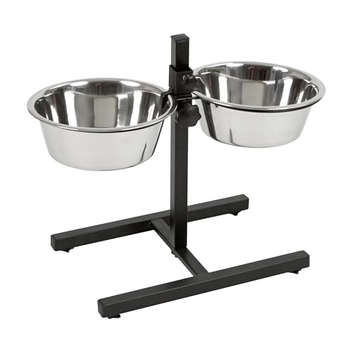 Kerbl Futterbar inklusive Näpfe – 2 x 2800 ml
