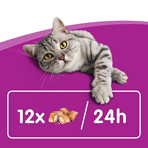 Whiskas Knuspertaschen Katzensnacks Huhn und Käse, 8 Packungen (8 x 60 g) - 4