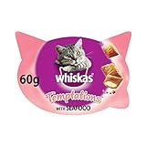 Whiskas Knuspertaschen Katzensnacks mit Meeresfrüchten, 8 Packungen (8 x 60 g)