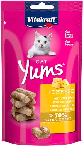 Vitakraft Katzensnacks, Fleischige Happen mit Käse, Cat Yums, 28821, 40 g