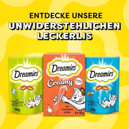 Dreamies Katzensnacks Klassiker mit Lachs (6 x 60g) - 12