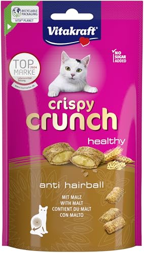 Vitakraft Katzensnacks – Knusprige Getreidekissen mit Malz, 60 g