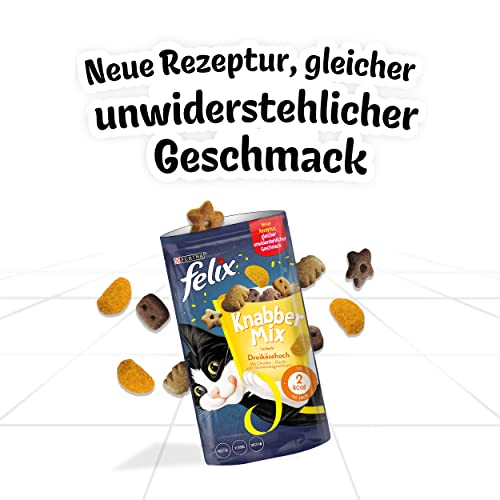 Felix Knabber Mix Katzensnack Dreikäsehoch, 8er Pack (8 x 60 g) - 2