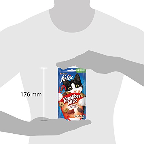 Felix Knabber Mix Katzensnack Grillspaß, 8er Pack (8 x 60 g) - 12