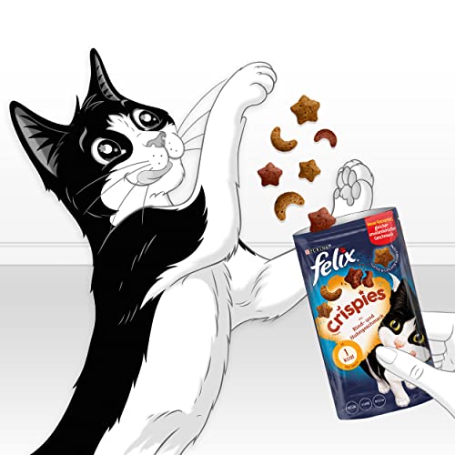 Felix Crispies Katzensnack, Rind und Huhngeschmack, 8er Pack (8 x 45 g) - 9