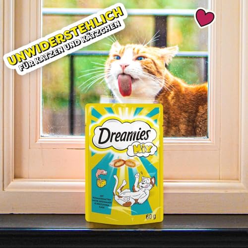 Dreamies Katzensnacks Mix mit Lachs und Käse, 6 Packungen (6 x 60 g) - 10