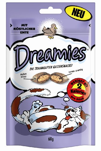 Dreamies Katzensnack mit Ente – 3er Pack (3 x 60g)